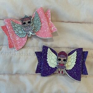 LOL Dolls Glittery Hair Bow Clips 🎀
